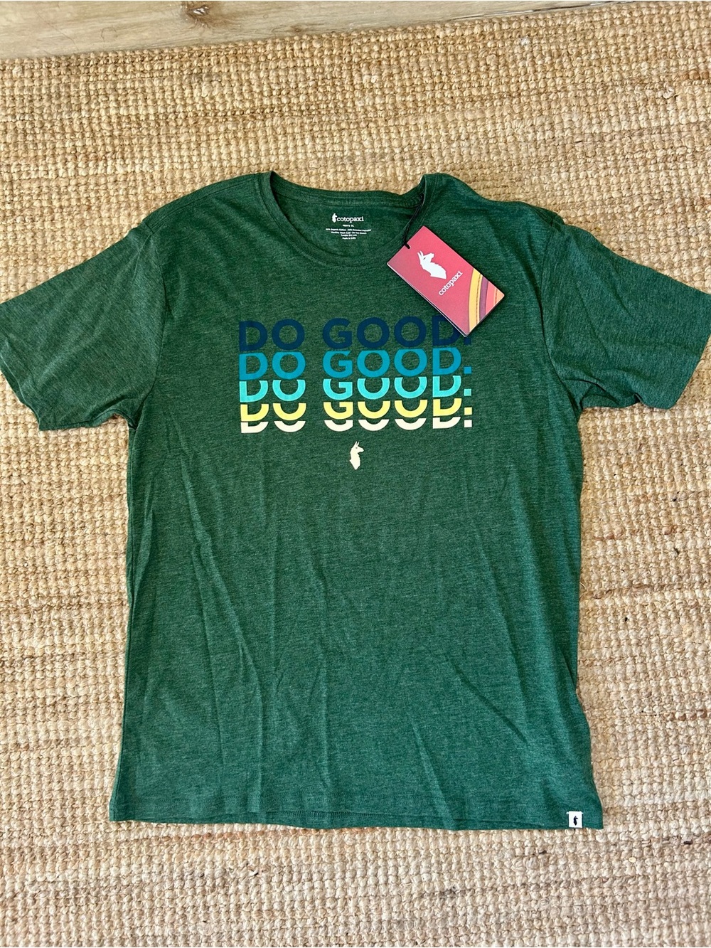 Cotopaxi Green 'Do Good' Tee NEW WITH TAG